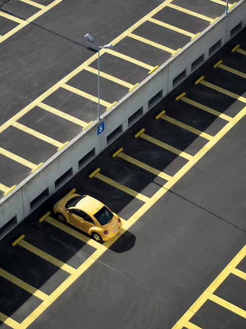 Parking lot aerial view